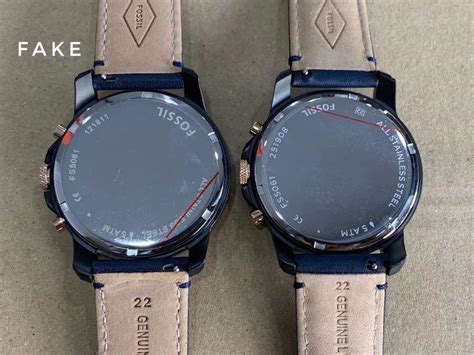 fake fossil smart watch vs real